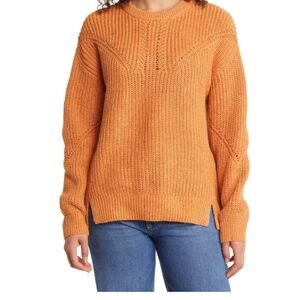 Caslon Cozy Knit Women's Sweater in Rust In Large